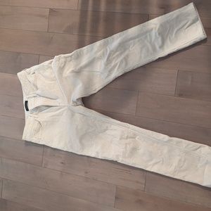 White Club Monaco high rise skinny cords